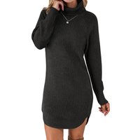 Elegantes Strickkleid Damen Lang – Warm und Vielseitig für Winter und Besondere Anlässe – Schwarz