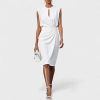 Elegantes Festliches Kleid Damen | Zeitloses Design für Formelle Anlässe | Schmeichelhafte Passform und Raffinierte Details – Weiß