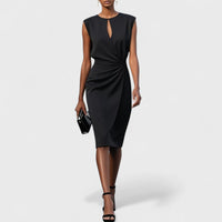 Elegantes Festliches Kleid Damen | Zeitloses Design für Formelle Anlässe | Schmeichelhafte Passform und Raffinierte Details – Schwarz