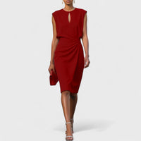 Elegantes Festliches Kleid Damen | Zeitloses Design für Formelle Anlässe | Schmeichelhafte Passform und Raffinierte Details – Rot
