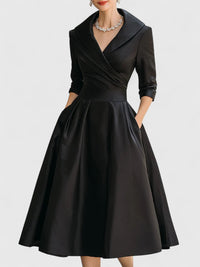 Elegantes Midikleid für Frauen – Vielseitiges Sommerkleid für jeden Anlass – Schwarz