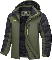 Elide | Wasserdichte Outdoorjacke mit Fleecefutter – Militärgrün