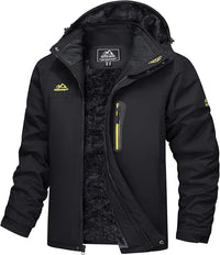 Elide | Wasserdichte Outdoorjacke mit Fleecefutter – Schwarz