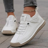 Marie | Bequeme, stützende Sneakers – Weiß (Graue Sohle)