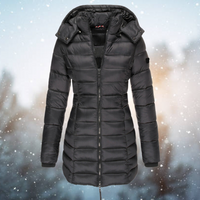 Extra warme & gesteppte Damen-Winterjacke – Schwarz