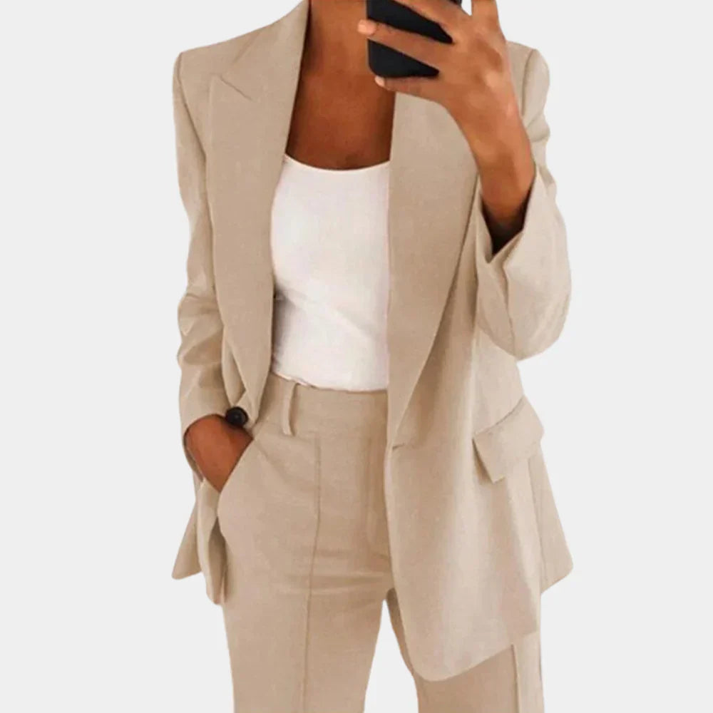 Heidi-Mode | Zweiteiliges Blazer und Hosen Satz für Damen