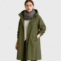 Ella | Zeitloser, wasserdichter Trenchcoat – Oliv