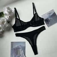 Brooke | 2-teiliges Nahtloses Push-up-BH-Set – Schwarz