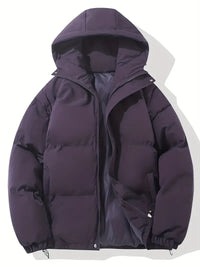 Aevia | Gefütterte Winterjacke mit Kapuze – Lila