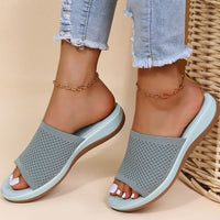 Lina | Stilvolle Sliders Damen Komfort – Hellblau