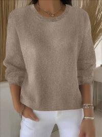 Blythe | Lässiger Strickpullover – Khaki