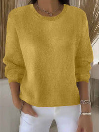 Blythe | Lässiger Strickpullover – Gelb