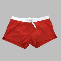Herren Badehose - Sommerliche Speedo Badehose mit Kordelzug – Rot