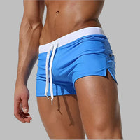 Herren Badehose - Sommerliche Speedo Badehose mit Kordelzug – Himmelblau