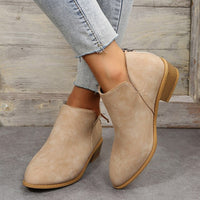 Stiefeletten - Freizeit-Stiefeletten mit niedrigem Absatz für Damen – Braun