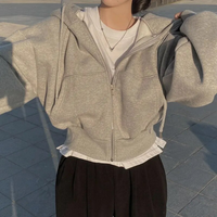 Porscha Übergröße Hoodie – Hellgrau