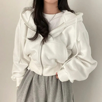 Porscha Übergröße Hoodie – Weiß