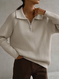 Mathilda | Weicher Alltags Strickpullover – Beige