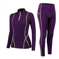 Veltara | Warme Winter Komfort Thermounterwäsche Set für Damen – Lila