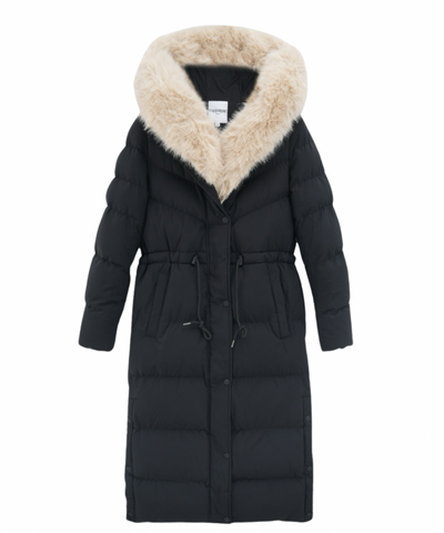 Aniela | Elegante Lange Jacke mit Pelz