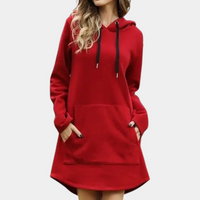 Damen Oversize Hoodie - Weich und Modisch – Rot