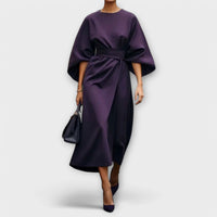 Elegantes Damen Abendkleid Langarm – Violett