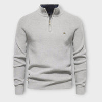 Vittorio - Half-Zip Pullover – Grau