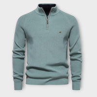 Vittorio - Half-Zip Pullover – Blau
