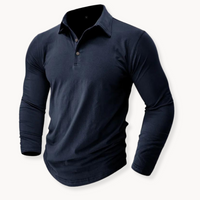 Raves - Strukturiertes Poloshirt – Blau