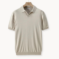 Samuel Strickpolo mit kurzem Arm – Khaki