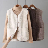 Chamira™ - Klassischer Warmer Cardigan – Beige