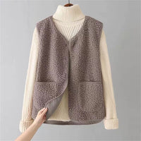 Chamira™ - Klassischer Warmer Cardigan – Khaki