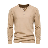Herren Langarmhemd - Vielseitig und Bequem – Khaki