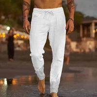 Schmale Herren Freizeithose Slim Fit – Weiß