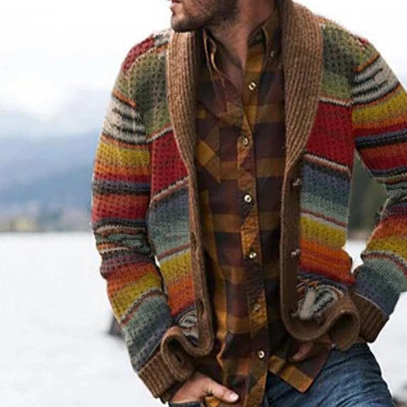 Warme und stilvolle Herren-Strickjacke für den Winter
