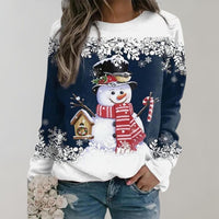 Festlicher Weihnachtspullover für Damen - Weich und Warm – Dunkelblau