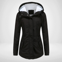 Stilvoll Damen Regenjacke | Warme – Schwarz