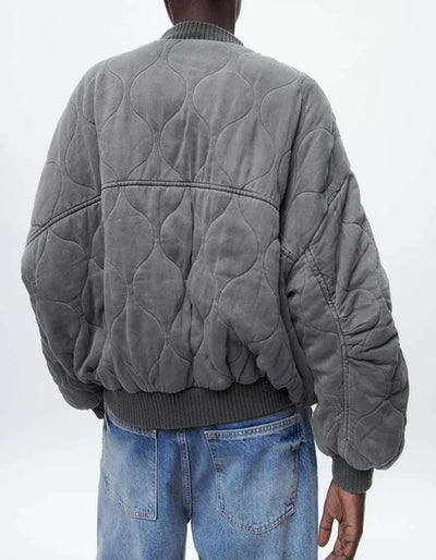 Wivase | Locker sitzende graue Bomberjacke