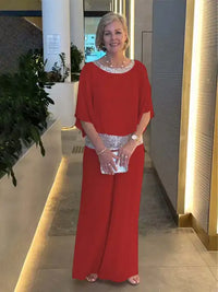 Eliana - Elegantes 2-teiliges Satz – Rot