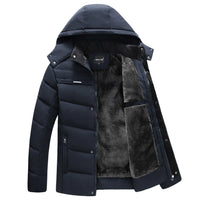 Asvittra | Herren Wintermantel mit Kapuze – Blau