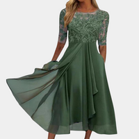 Bella - Elegantes und luftiges Midikleid für Frauen – Grün