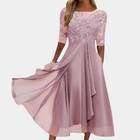 Bella - Elegantes und luftiges Midikleid für Frauen – Rosa