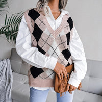 Saythia | Gestrickte Weste mit V-Ausschnitt – Rosa