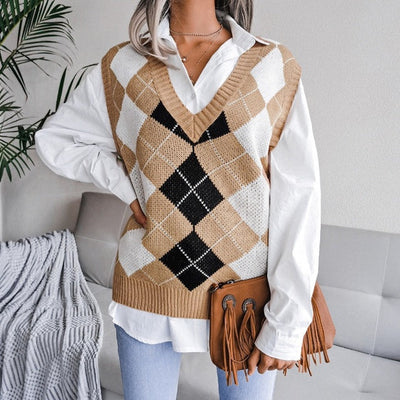 Saythia | Gestrickte Weste mit V-Ausschnitt