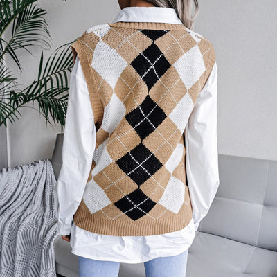 Saythia | Gestrickte Weste mit V-Ausschnitt
