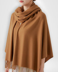 Schal Damen mit Karomuster 180 x 50 cm – Braun