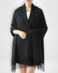 Schal Damen mit Karomuster 180 x 50 cm – Schwarz