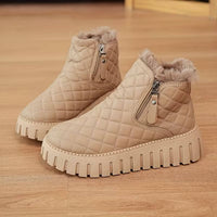 Finja™ – Warme Winterstiefel mit Kunstpelzfutter – Khaki