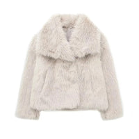 Clara | Bequemer Kunstpelz Mantel für Damen Winter – Creme