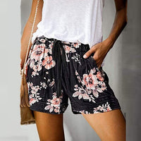 EVIE - Bedruckte Shorts – Schwarz